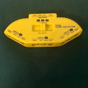 Yellow 3 Way Dual Game Selector Switch Box Input output